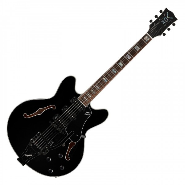 Vox Bobcat S66 Semi Hollow w/ Bigsby, Jet Black - Main