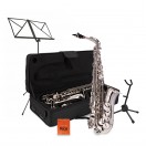 Alto Sax Nickel Gear4music - Conjunto Completo de Saxofone Alto 