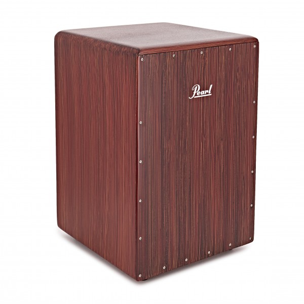 Pearl BOOM BOX Fiberglass Ported Chamber Cajon, Artisan Red Mahogany