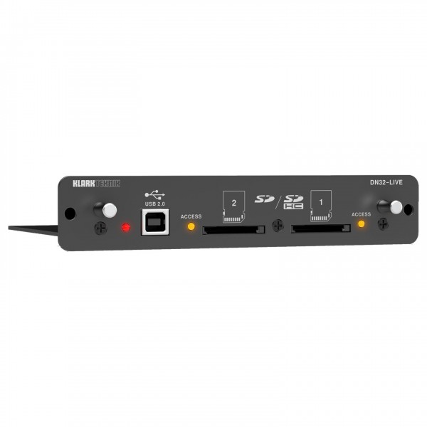 Klark Teknik DN32-LIVE 32 Channel SD/SDHC and USB Expansion Module- Angled