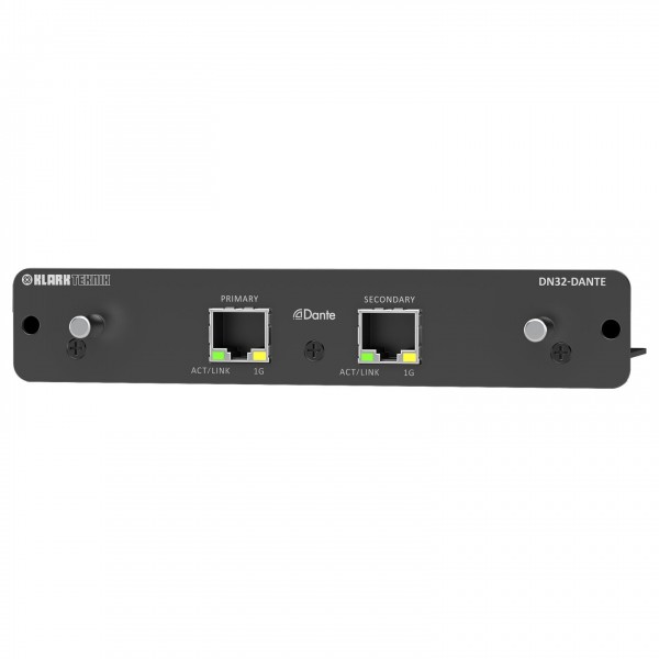 Klark Teknik DN32-DANTE 32 Channel Audinate Expansion Module- Angled
