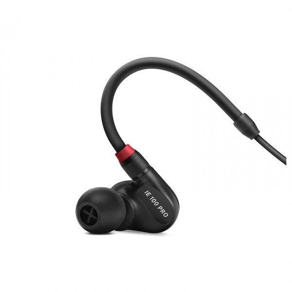 Sennheiser IE 100 Pro In-Ear Monitors, Black - Angled Left