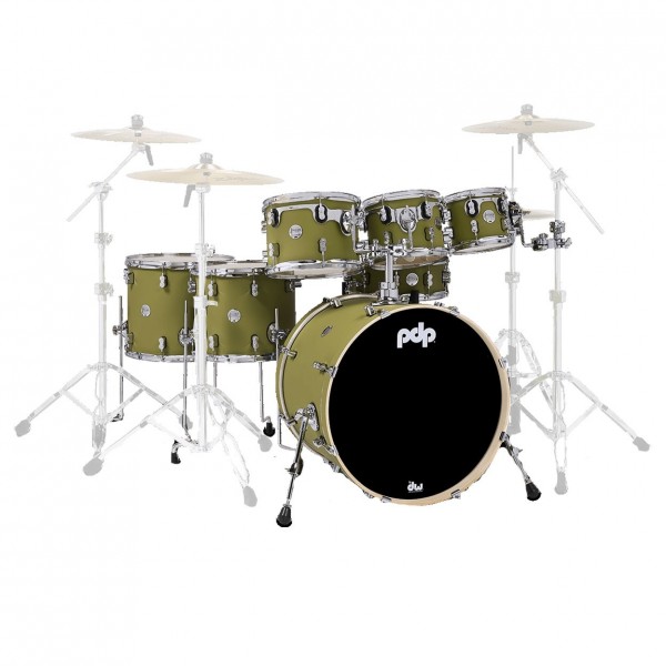 PDP Concept Maple 22" CM7 7pc Shell Pack, Satin Olive
