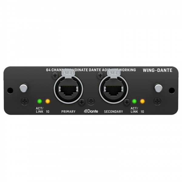 Behringer WING 64x64-Channel Audinate Dante Expansion Card- Front