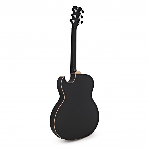 Dean Exhibition Thin Body Electro Acoustic Guitar, Black Satin