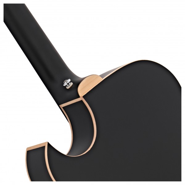Dean Exhibition Thin Body Electro Acoustic Guitar, Black Satin