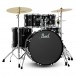 Pearl Roadshow 5pc American Fusion Drum Kit, Jet Black w/Ride Cymbal