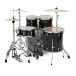 Pearl Roadshow 5pc American Fusion Drum Kit, Jet Black w/Ride Cymbal