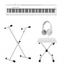 Roland FP-30X Digital Piano with Stand, Stool and Headphones, White