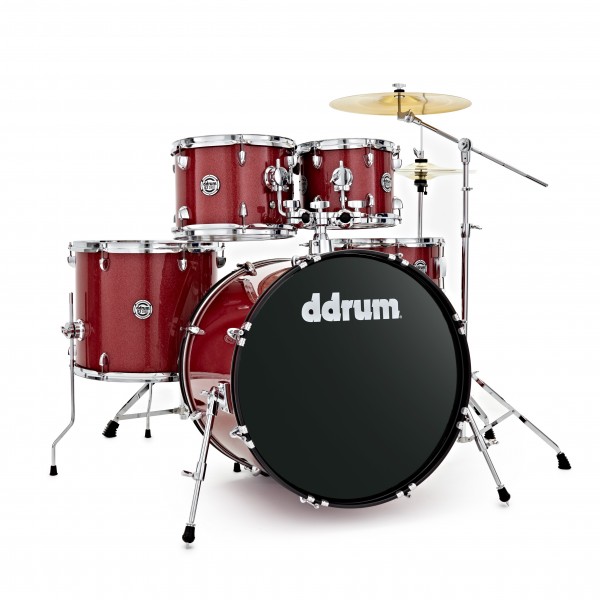 DDrum D2 22'' 5pc Drum Kit, Red Sparkle