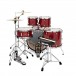 DDrum D2 22'' 5pc Drum Kit, Red Sparkle