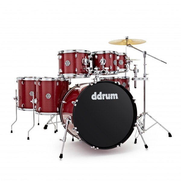 DDrum D2 22'' 7pc Drum Kit, Red Sparkle