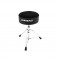 Ahead Black Cloth Embroidered Stool