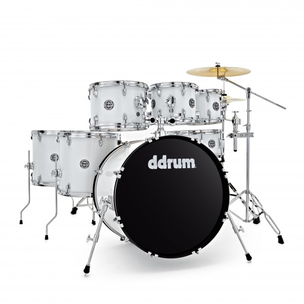 DDrum D2 22'' 7pc Drum Kit, White Gloss