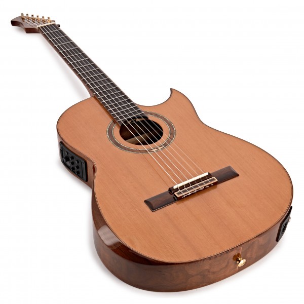 Ortega FLAMETAL-TWO Ben Woods Electro Nylon String, Red Cedar