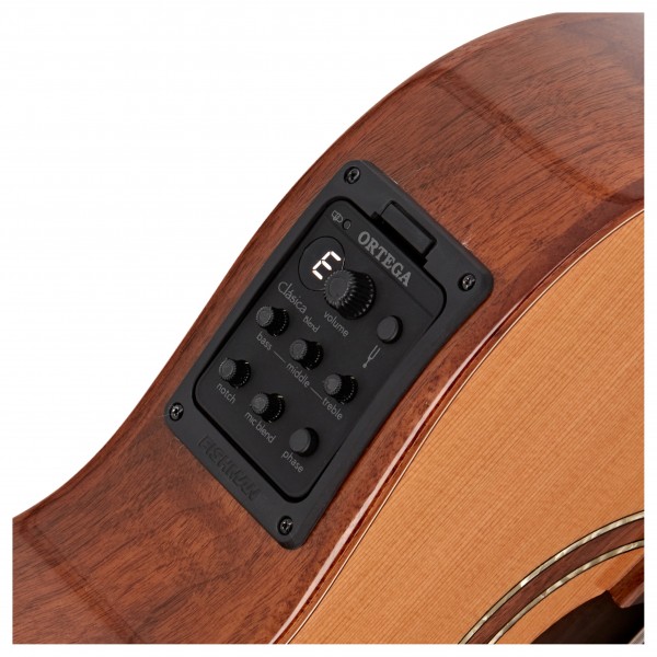 Ortega FLAMETAL-TWO Ben Woods Electro Nylon String, Red Cedar