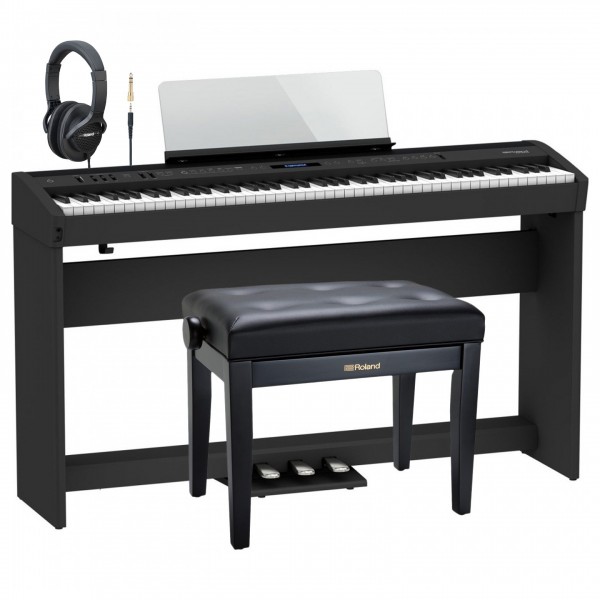 Roland FP-60X Home Piano Premium Bundle, Black