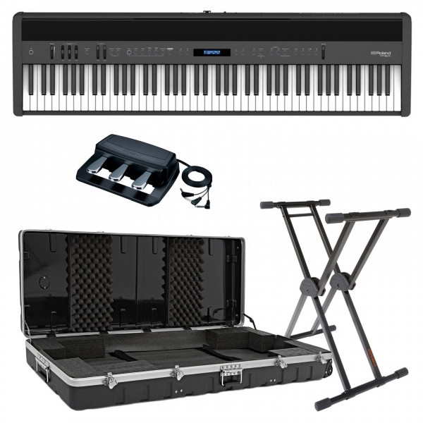 Roland FP-60X Digital Piano Live Performance Bundle, Black