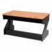 Miza Flex Studio Desk, Black Cherry - Angled 2