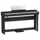 Roland FP-90X Digital Piano with Wood Frame Stand and Pedals, Black
