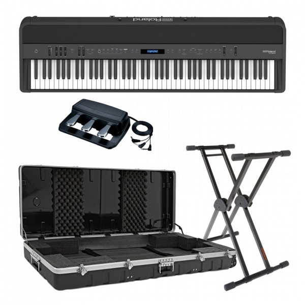Roland FP-90X Digital Piano Live Performance Bundle, Black