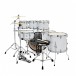 DDrum D2 22'' 7pc Drum Kit w/Paiste Cymbals, White Gloss - Back