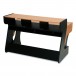 Zaor Miza Studio Desk, Black Cherry - Angled Rear