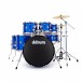 DDrum D2 22'' 7pc Drum Kit w/Paiste Cymbals, Cobalt Blue Sparkle - Front