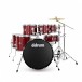 DDrum D2 22'' 7pc Drum Kit w/Paiste Cymbals, Red Sparkle - Front