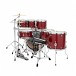 DDrum D2 22'' 7pc Drum Kit w/Paiste Cymbals, Red Sparkle - Back