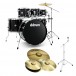 DDrum D2 22'' 6pc Drum Kit w/Paiste Cymbals, Midnight Black