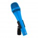 MXL LSM9 Dynamic Vocal Microphone, Blue - Angled in Mic Clip