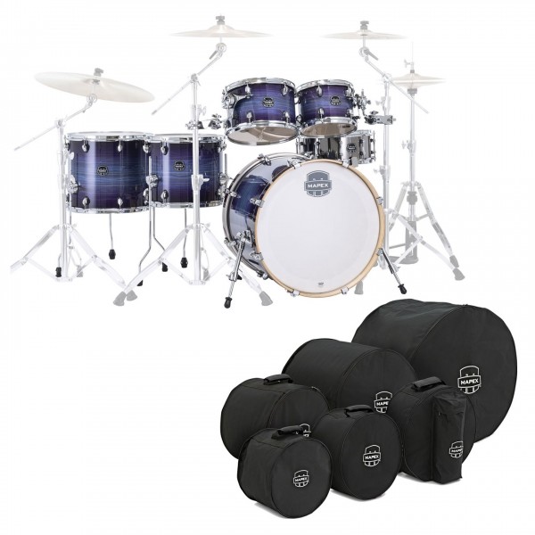 Mapex Armory 22'' LA Fusion 6pc Shell Pack w/Bags, Night Sky Burst