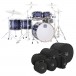 Mapex Armory 22'' LA Fusion 6pc Shell Pack w/Bags, Night Sky Burst