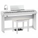 Roland FP-90X Home Piano Bundle, White