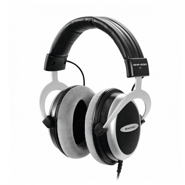 Omnitronic SHP-600 Hi-Fi Stereo Headphones - Front Angled Left