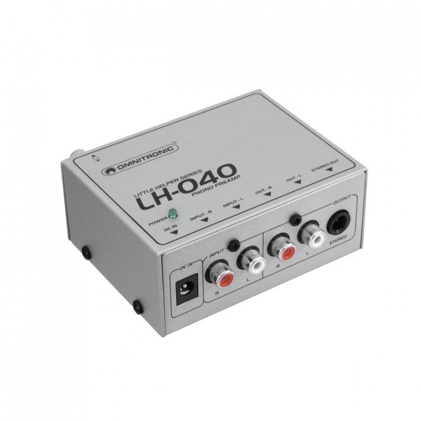 Omnitronic LH-040 Phono Preamplifier - Front Angled