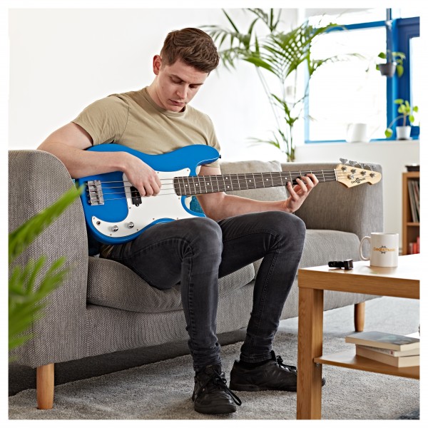LA Bass Guitar by Gear4music, Blue