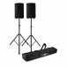 RCF HD 12-A MK4 12'' Active Speakers, Pair with Stands - Full Package