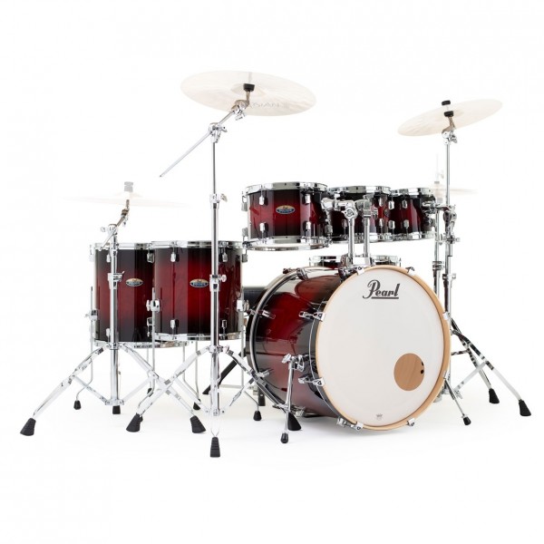 Pearl Decade Maple 7pc Drum Kit with Hardware, Deep Red Burst