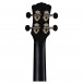 Luna Vintage Mahogany Tenor Ukulele, Black Satin back of headstock