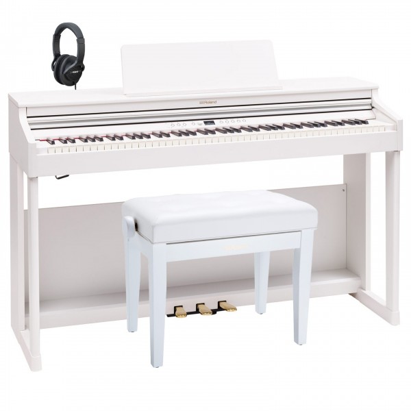 Roland RP701 Digital Piano Premium Bundle, White