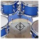 Dixon Drums Jet Set Plus 5pc Shell Pack, Street Play Blue