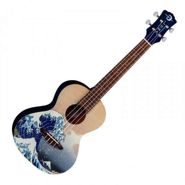 Luna Great Wave Tenor Ukulele w/ Gigbag - Front View