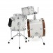 Dixon Drums Jet Set Plus 5pc Shell Pack, Sub Zero White