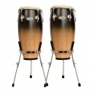 Toca Synergy DLX 10" & 11" Conga Set w/ Stand, Coffee Fade