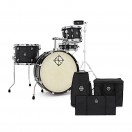 Dixon Drums 'Little Roomer' 5pc Shell Pack w/Bags, Black Coal