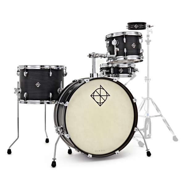 Dixon Drums 'Little Roomer' 5pc Shell Pack w/Bags, Black Coal