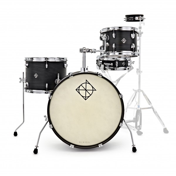 Dixon Drums 'Little Roomer' 5pc Shell Pack w/Bags, Black Coal
