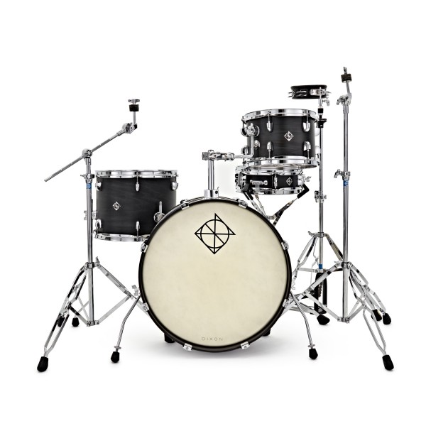 Dixon Drums 'Little Roomer' Gig Pack w/Hardware & Bags, Black Coal